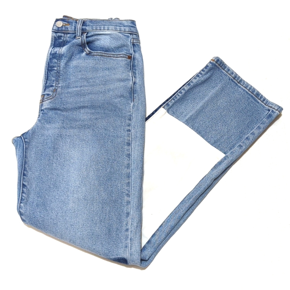 Cello | Straight Leg | Patchwork Denim | Button Fly | Casual | High Waisted |
